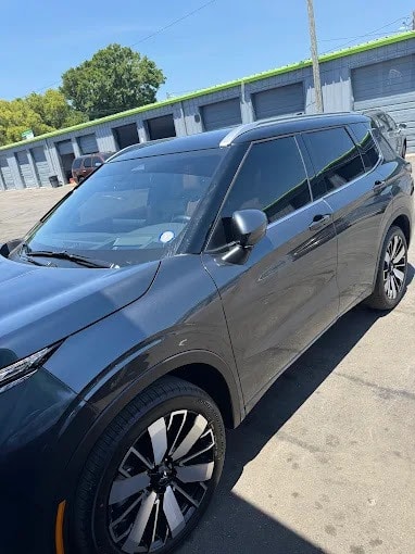 SUV with professionally installed dark window tint